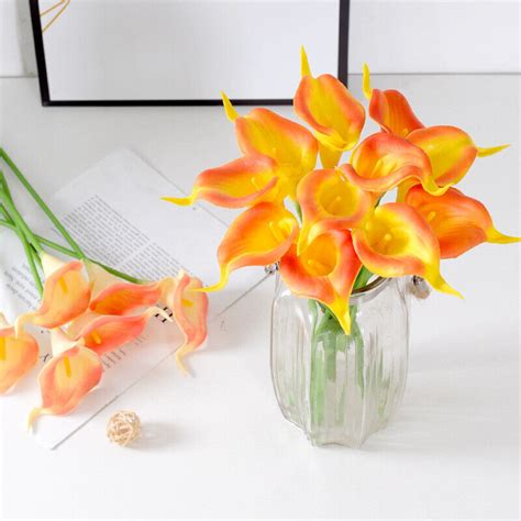 5Pcs Real Touch Calla Lilies Cala Lilly Lily Artificial Flower Fake