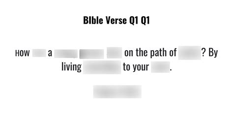 Bible Memory Verse Q Q Diagram Quizlet