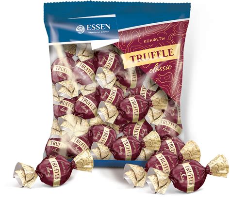 Характеристики Конфеты Essen "TRUFFLE CLASSIC" пакет 1 кг, подробное ...