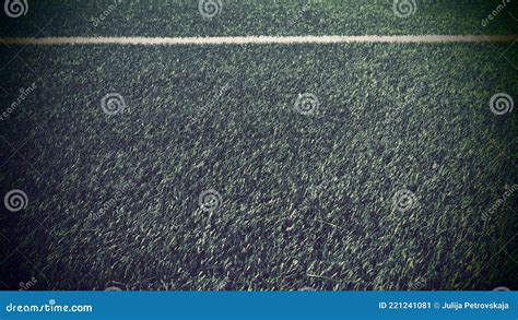 Soccer Field For Championship The Marking Of The Football Field On The Green Grass White Line