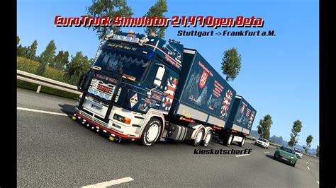 ETS2 1 47 Beta On The Road Mit Dem MAN F2000 Gliederzug Stuttgart