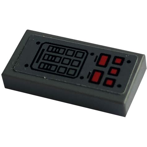 LEGO Tile 1 X 2 With Control Panel Keypad Buttons Sticker With Groove