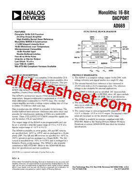 AD669ARZ Datasheet PDF Analog Devices