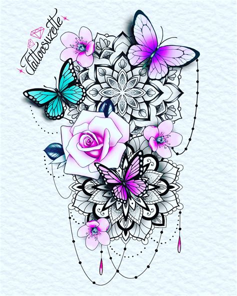 Butterfly mandala tattoo design | Mandala flower tattoos, Mandala tattoo design, Floral tattoo ...