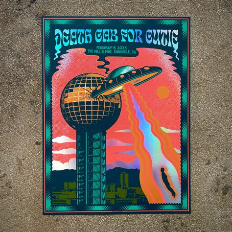 Death Cab for Cutie - Knoxville TN 2023 (Rainbow Foil) - Status Serigraph