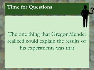 Heredity: Mendel's experiments | PPTX