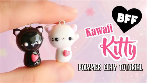 Easy Kawaii Cats│polymer Clay Bff Charm Tutorial Youtube