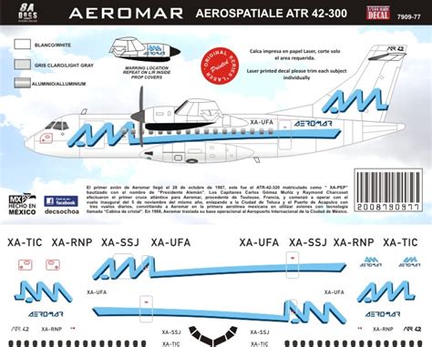 Adecs Decals Catalogue Aeromar Atr Decalset