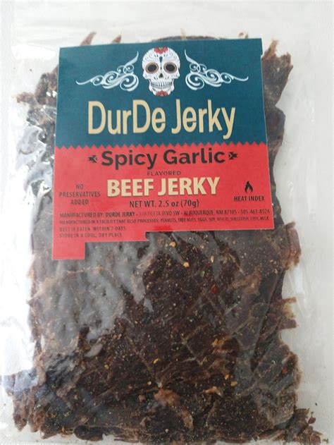 Spicy Garlic Beef Jerky — Durde Jerky Quality Beef Jerky From Albuquerque New Mexico