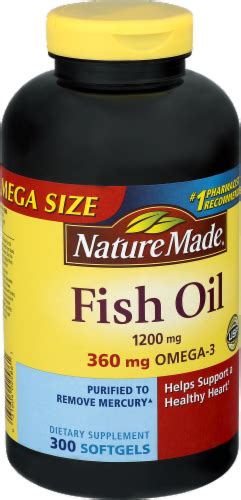 Nature Made Fish Oil 1200 Mg Omega 3 360 Mg Softgels 300 Ct Qfc