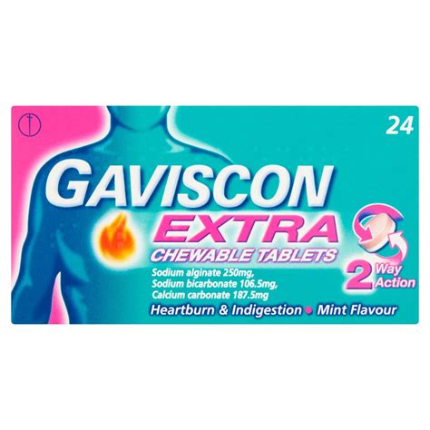 Gaviscon Extra Peppermint Chewable Tablets Piece