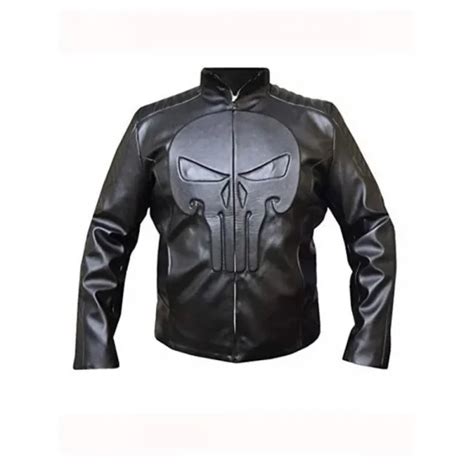 Thomas Jane The Punisher Black Skull Leather Jacket