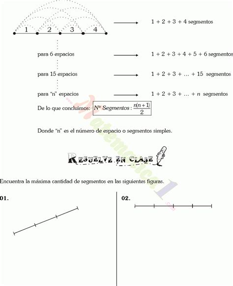 Conteo De Segmentos Ejemplos Y Ejercicios Resueltos De Quinto Grado De