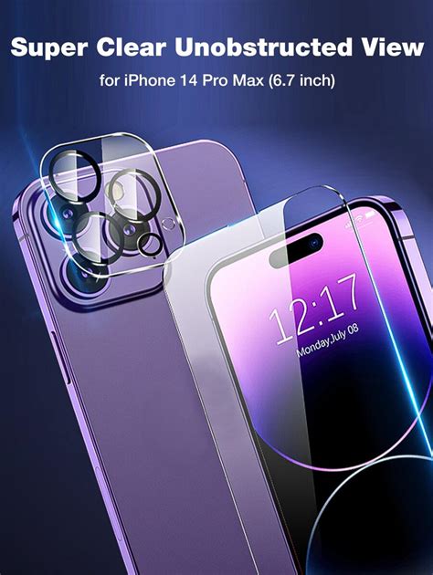 6pcspack 3pcs High Definition Anti Scratch Tempered Glass Screen Protector 3pcs Camera Lens