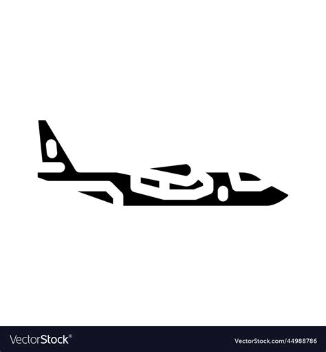 Cargo Plane Airplane Aircraft Glyph Icon Vector Image