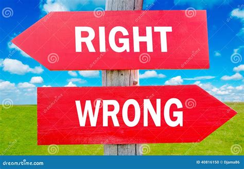 Right or Wrong stock photo. Image of decide, moral, arrow - 40816150