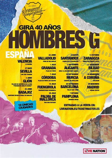 Gira 40 años y seguimos empezando de Hombres G fechas y entradas