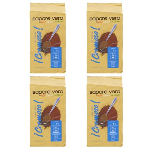 Кофе молотый Sapore Vero Caffe Crema 250 г, 4 шт - купить с доставкой ...