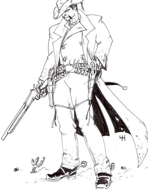 cowboy with big gun by tanyk on DeviantArt