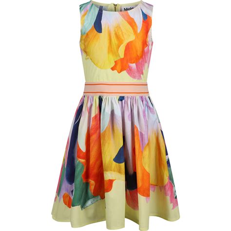 Molo Colorful Joy Organic Dress in Yellow | BAMBINIFASHION.COM
