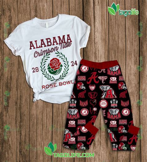 Alabama Crimson Tide Rose Bowl Game 2024 Pajamas Set Tagolife