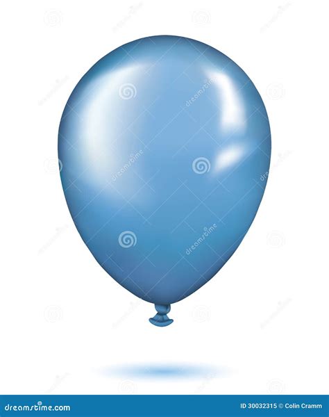 Realistic Blue Balloon Stock Vector Illustration Of Shiny