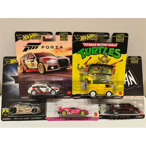 現貨Hotwheels 風火輪 HOT WHEELS 娛樂系列 忍者龜 芭比 蝙蝠俠 Forza 一套5款 蝦皮購物
