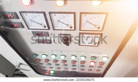 Industrial Chiller Panel Control Electric Temperature Stock Photo ...