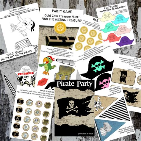 Printable Pirate Themed Party Games and Decorations for Kids / - Etsy