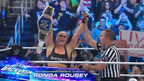 Ronda Rousey Wins Wwe Smackdown Womens Championship At Wrestlemania