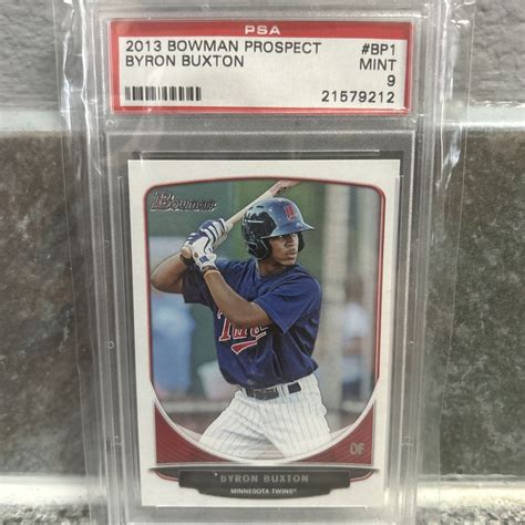 21579212 Byron Buxton 2013 Bowman Prospect BP1 RC Rookie PSA 9 MINT EBay