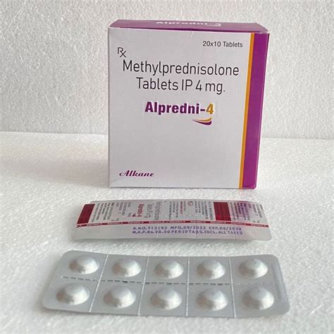 Alkane 4mg Methylprednisolone Tablets IP At Rs 98 Box