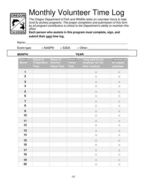 Free Printable Time Log Templates Pdf Excel Word