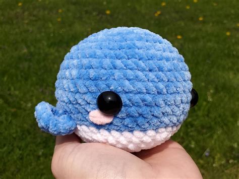 Crochet Whale Plushie Stuffed Animal - Etsy