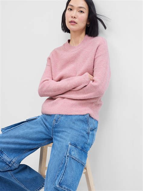 Forever Cozy Relaxed Ribbed Crewneck Sweater Gap Factory