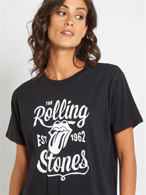 Tee Shirt Rolling Stones Noir Kiabi 12 00