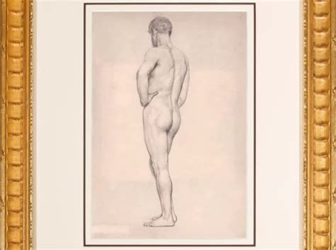 Lord Leighton Vintage Male Nude Drawing Old Master Academic Classical English Picclick Au