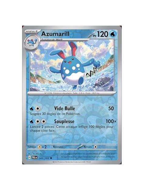 Fr Pok Mon Carte Ev Azumarill Reverse