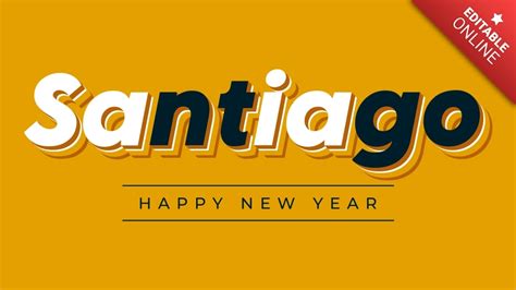 Santiago Happy New Year D Font Generador De Efectos De Texto