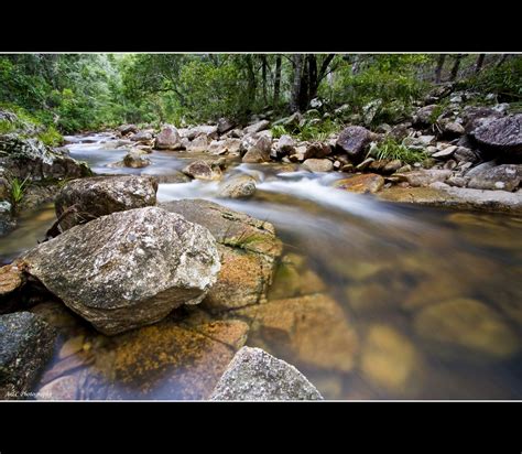 Wallpaper Pohon Pemandangan Air Terjun Batu Alam Refleksi