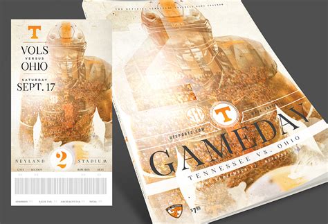 Tennessee Football Season Tickets & Program Covers 2016 on Behance