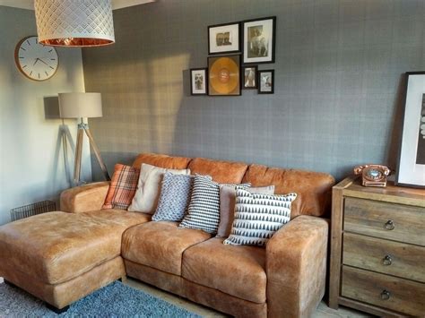 Grey Living Room With Tan Sofa | Bryont Blog