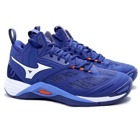 Jual Sepatu Voli Mizuno Wave Momentum Mid Original Navy Terbaru