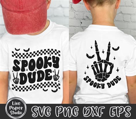 Spooky Dude Svg Boys Halloween Shirt Svg Kids Halloween Svg Spooky