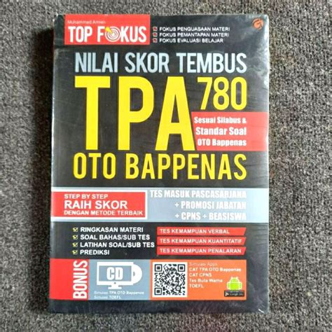 Jual BUKU OTO BAPPENAS TOP FOKUS NILAI SKOR TEMBUS TPA 780 SESUAI