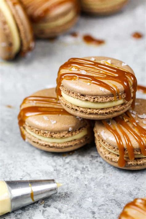 Salted Caramel Macarons Detailed Recipe And Step By Step Tutorial