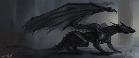 Dark Dragon Wallpapers Top Free Dark Dragon Backgrounds Wallpaperaccess Old Dragon Black