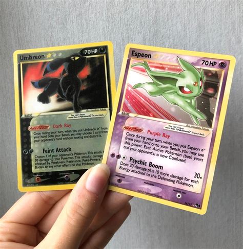 Umbreon And Espeon Gold Star 1717 Pop Series 5 Delta Species Etsy