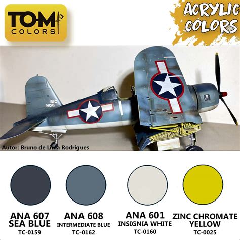 Set Acrílico Us Navy Segunda Guerra Mundial Tom Colors Modelismo