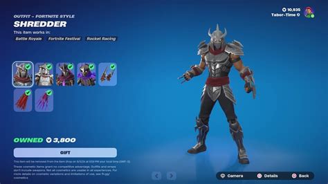 The Mini Battle Pass Shredder Skins Are Finally In The Item Shop Tmnt X Fortnite Youtube